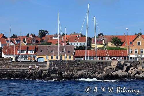 port i miasteczko Allinge, Bornholm, Dania