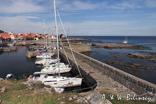 port w Gudhjem, Bornholm, Dania