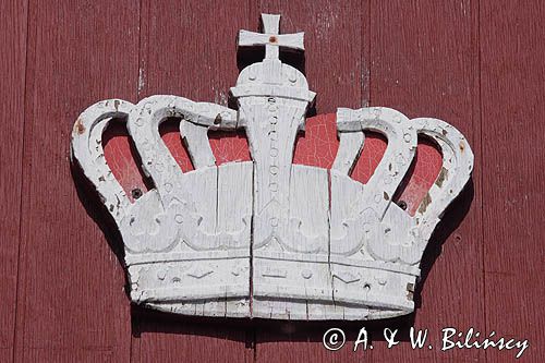 korona duńska w Hasle na wyspie Bornholm, Dania