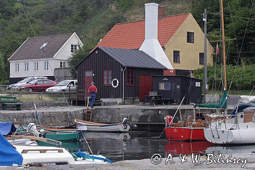 port w Helligpeder na wyspie Bornholm, Dania