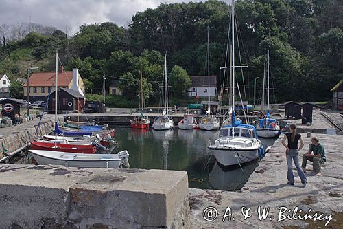 port w Helligpeder na wyspie Bornholm, Dania