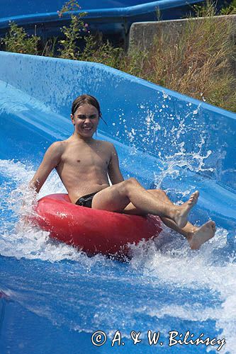 aquapark w parku rozrywki Joboland koło Svaneke na wyspie Bornholm, Dania