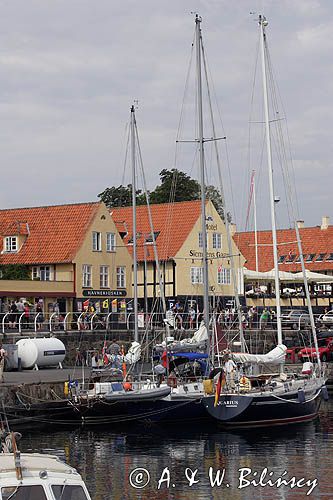 port w Svaneke na wyspie Bornholm, Dania