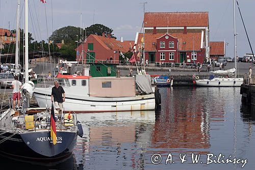 port w Svaneke na wyspie Bornholm, Dania