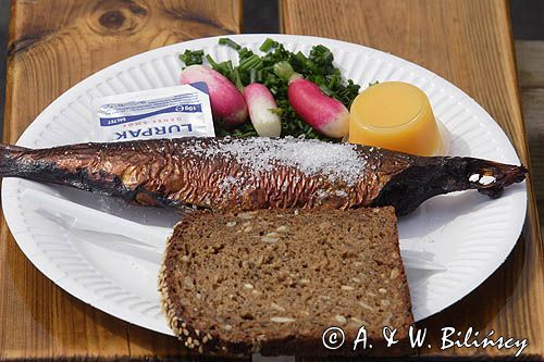śledź po Bornholmsku, wędzarnia w Svaneke na wyspie Bornholm, Dania