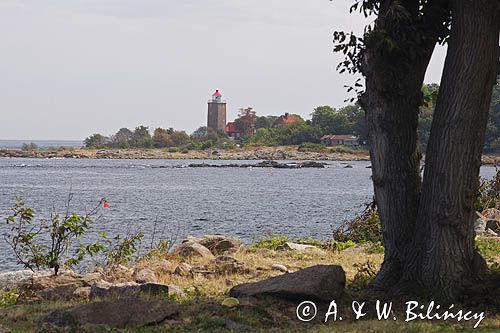 latarnia morska na wybrzeżu wyspy Bornholm w Svaneke