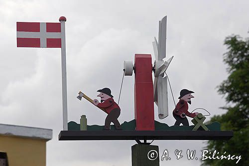 wiatrowskaz w Svaneke na wyspie Bornholm, Dania