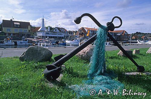 Bornholm, Dania, port w Tejn