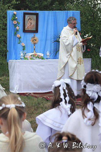 procesja w Boże Ciało, kościół parafialny Najświętszego Imienia Maryi, Gdańsk, dzielnica Krakowiec Górki Zachodnie