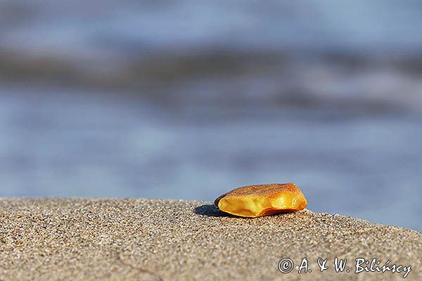 Bursztyn na plaży