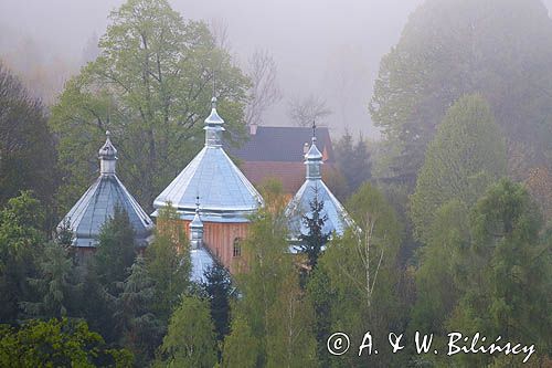 Bystre, kopuły cerkwi, Bieszczady