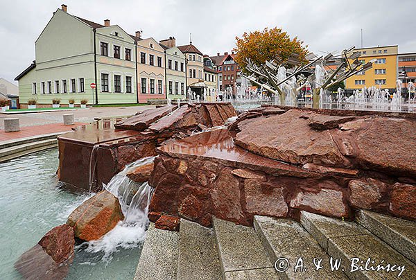 Rynek w Bytowie, fontanna, Kaszuby