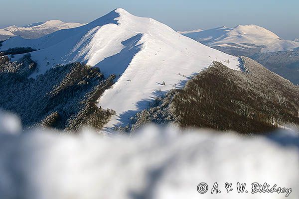 Połonina Caryńska i Tarnica, widok z Połoniny Wetlińskiej, Bieszczady