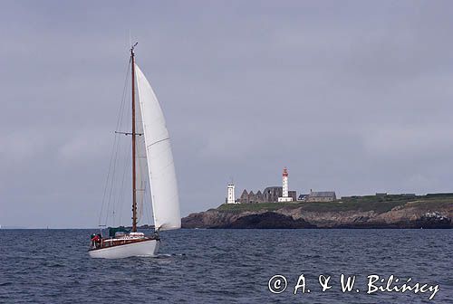 Przylądek Pointe St Mathieu, Cieśnina Chenal du Four, Bretania, Francja