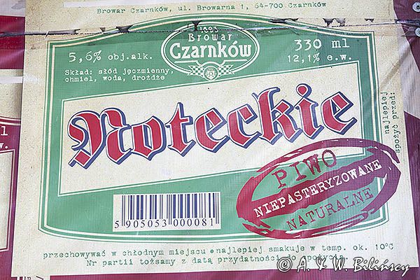 Czarnków nad Notecią, plakat reklama browaru Czarnków, piwo Noteckie