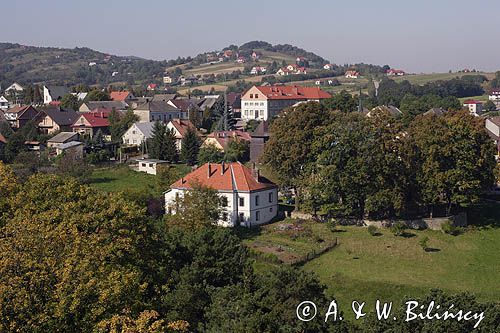 Czchów, panorama z zamku - romańskiej obronnej wieży mieszkalnej