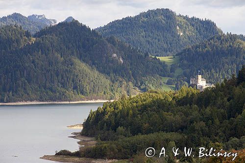 Zalew Czorsztyński, widok z Falsztyna, Pieniny