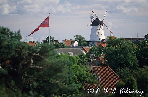 wiatrak w Gudhjem, Bornholm, Dania