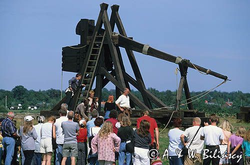 Dania wyspa Lolland, Sundby, Centrum Średniowiecza, skansen, katapulta