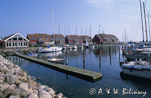 Dania wyspa Mon, Klintholm Havn, port jachtowy