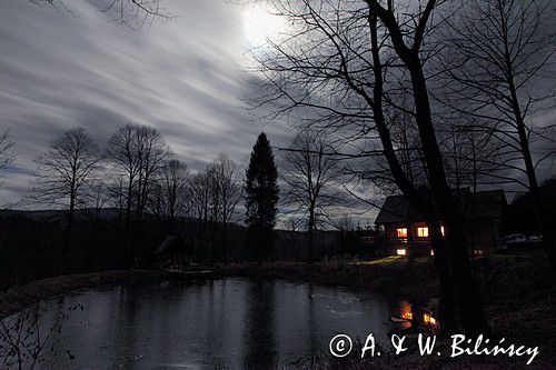 nocny pejzaż, Dolistowie, plener Bieszczady dniem i nocą, 10-12.01.2014