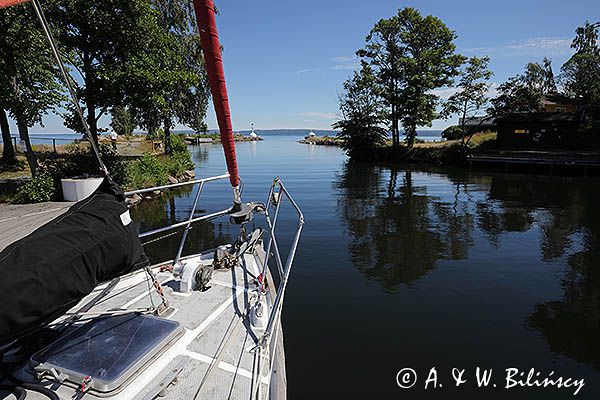Port w Domsand nad jeziorem Vattern, Wetter, Szwecja