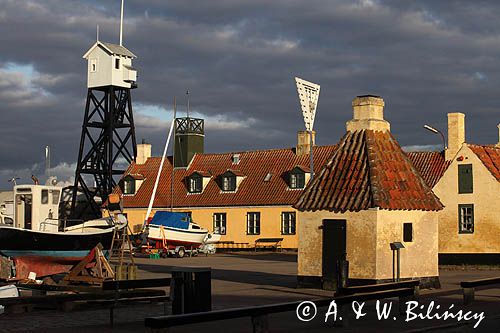 Budynki portowe w Dragor, Wyspa Amager, Dania, Dragor