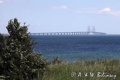 Oresund Most Kopenhaga - Malmo, widok z Dragor, Wyspa Amager, Dania, Dragor