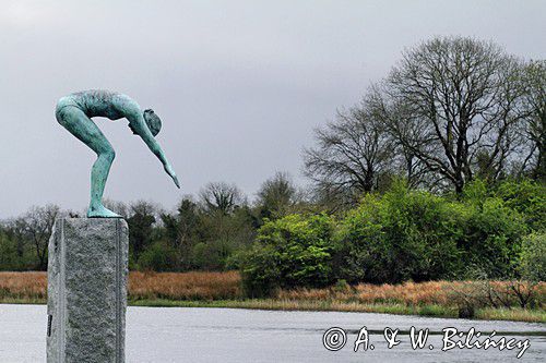 pomnik nad rzeką Shannon, Drumsna, rejon Górnej Shannon, Irlandia