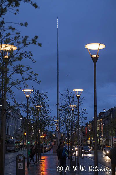 iglica Dublina, Monument of Light, The Spire of Dublin, O Connell Street, Dublin, Irlandia