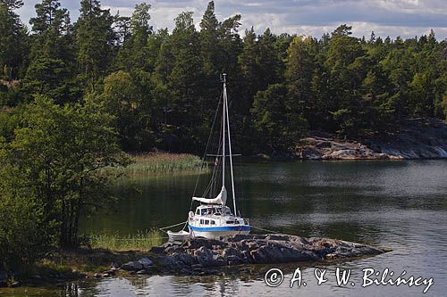 Zatoka Dyviken na wyspie Orno, Szkiery Szwedzkie, Archipelag Sztokholmski, Szwecja