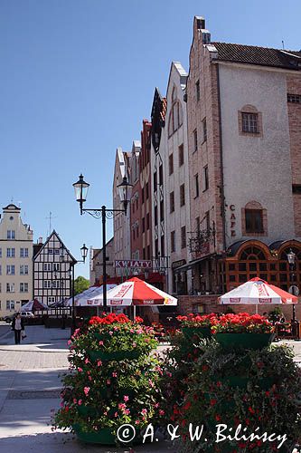 Elbląg, kamienice koło kościoła św. Mikołaja