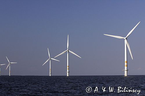 elektrownia wiatrowa, wiatraki w morzu - Kalmarsund Szwecja