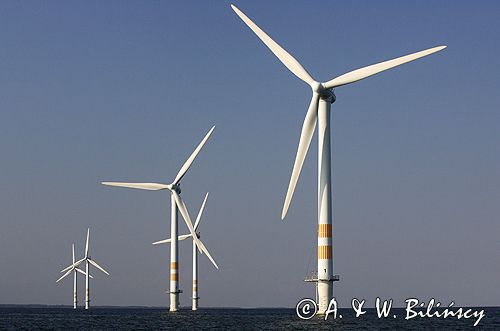 elektrownia wiatrowa, wiatraki w morzu - Kalmarsund Szwecja