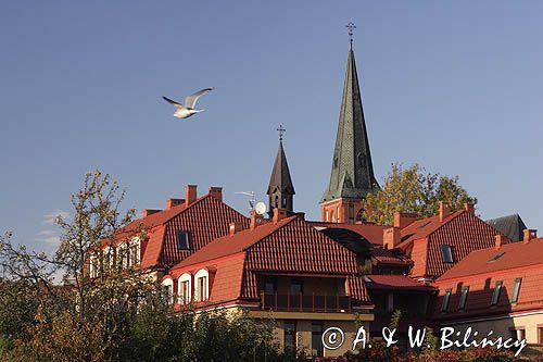 Ełk, kamienice i kościół