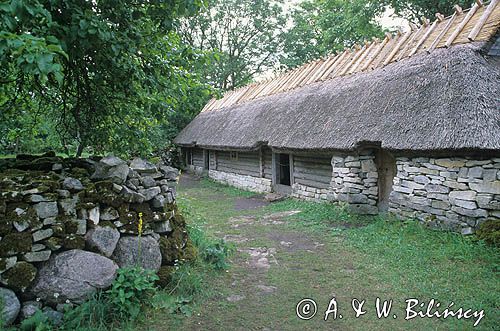 Wyspa Muhu, Estonia, wieś Koguva, skansen