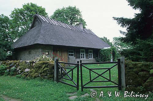 Wyspa Muhu, Estonia, wieś Koguva, skansen