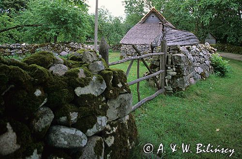 Wyspa Muhu, Estonia, wieś Koguva, skansen