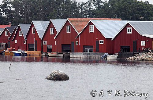 wioska rybacka w Fagelsundet, Szwecja, Zatoka Botnicka