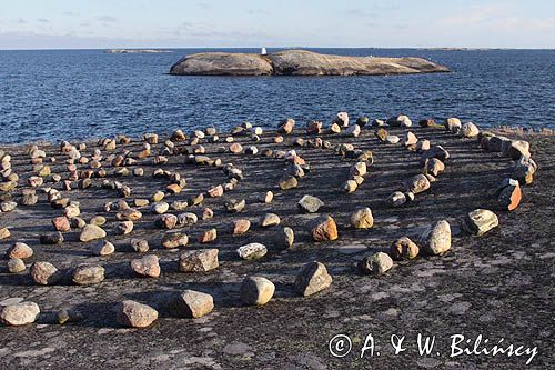 wyspa Bjorko, szkiery Turku, Finlandia, labirynt Bjorko Island, Finland