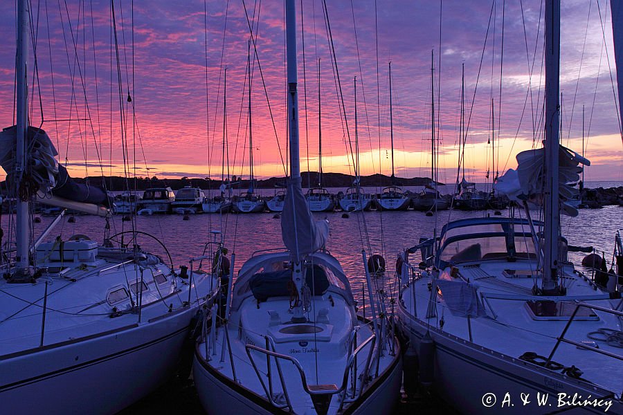 port jachtowy, wyspa Jurmo, szkiery Turku, Finlandia a harbour, Jurmo Island, Finland