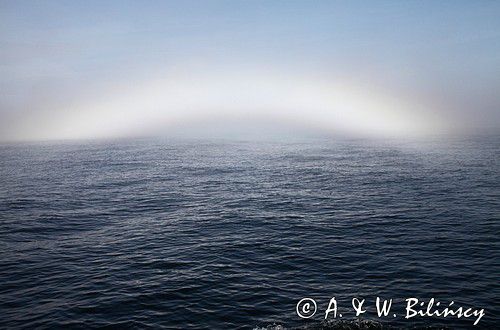 biała tęcza, fog bow, Bałtyk