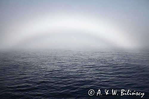 biała tęcza, fog bow, Bałtyk