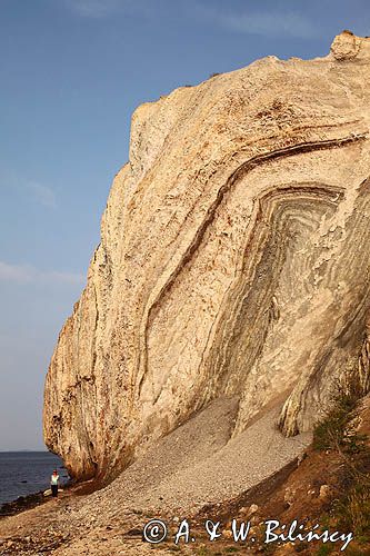 Klif na wyspie Fur. Cliff on Fur Island. Limfjord phot A&W Bilińscy, bank zdjęc