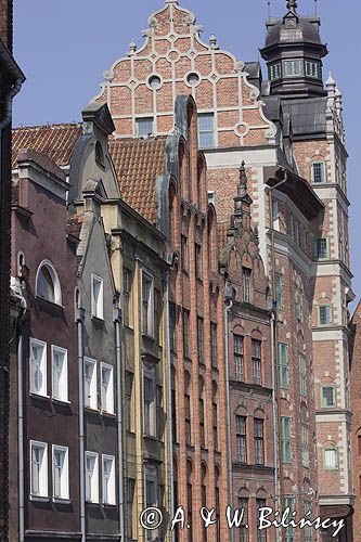 Gdańsk, kamienice przy Długim Pobrzeżu
