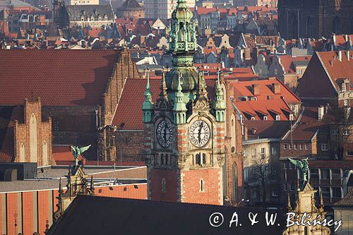 Gdańsk, panorama Głównego Miasta z Gradowej Góry