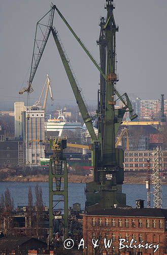 Gdańsk, Stocznia Gdańska widok z Gradowej Góry