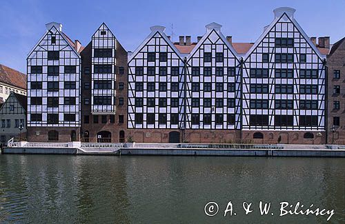 Gdańsk, nowoczesne budynki nad Motławą