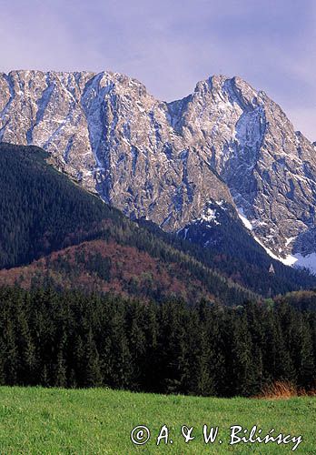 Giewont widok z Zakopanego