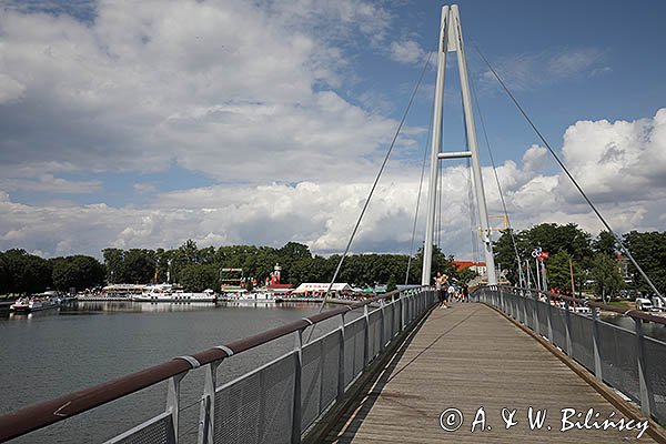 Giżycko, most, molo, promenada